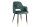 Chaise de salle à manger velours métal pétrole noir or avec accoudoirs