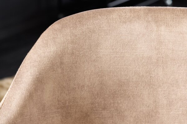 Chaise de salle à manger velours métal crème beige noir NOAH