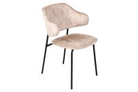 Chaise de salle à manger velours métal...