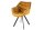 Chaise de salle à manger velours métal jaune noir avec accoudoirs