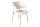 Chaise de salle à manger Bouclé métal blanc or design rétro
