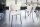 Chaise de salle à manger Bouclé Blanc Pieds en métal noir Rétro