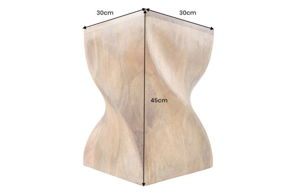 Beistelltisch Mangoholz H: 45 cm Handarbeit massiv
