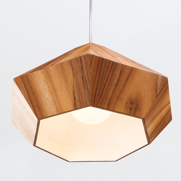Hängelampe Teakholzfurnier B: 34,5 cm E27 modernes Design