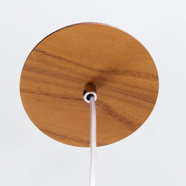 Hängelampe Teakholzfurnier B: 34,5 cm E27 modernes Design