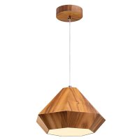 Lampe à suspendre Placage de teck L : 34,5 cm E27...