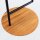 Tischlampe Metall Teakholz Furnier 46 cm hoch Modern