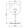 Tischlampe Metall Teakholz Furnier 46 cm hoch Modern