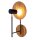 Wandleuchte Metall Teak Holz Furnier GU10 50 cm hoch