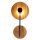 Wandleuchte Metall Teak Holz Furnier GU10 50 cm hoch