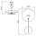 Wandleuchte Metall Teak Holz Furnier GU10 50 cm hoch