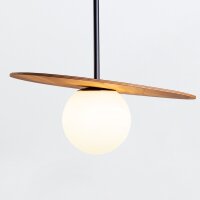 Suspension verre plaqué teck Ø 40 cm E27...