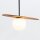 Suspension verre plaqué teck Ø 40 cm E27 Moderne