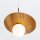 Suspension verre plaqué teck Ø 40 cm E27 Moderne