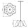 Extraordinaire lampe à suspendre bois plaqué teck L : 46 cm E27