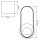 Wandleuchte Glas Teakholz Furnier E27 H: 52,5 cm blendarm