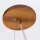 Suspension teck bois plaqué verre Ø 35 cm anneau E27