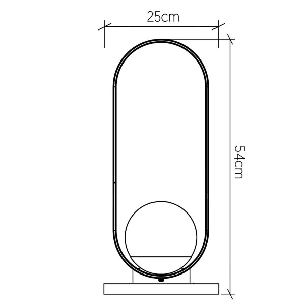 Lampe de table en bois plaqué teck verre 54 cm de haut E27 Moderne