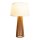 Tischlampe Stoff Teak Holz Furnier Stoff 66 cm E27