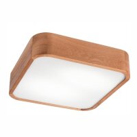 Petit plafonnier carré L : 35 cm bois en pour 2x E27