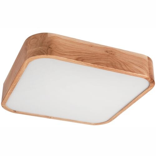 Deckenlampe klein eckig B: 45 cm Holz Metall für 4x E27