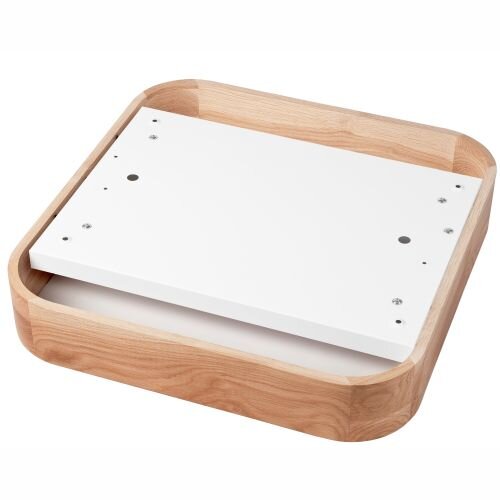 Deckenlampe klein eckig B: 45 cm Holz Metall für 4x E27