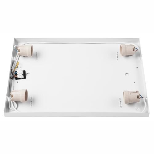 Deckenlampe klein eckig B: 45 cm Holz Metall für 4x E27