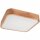Deckenlampe klein eckig B: 45 cm Holz Metall für 4x E27