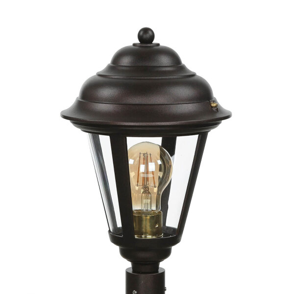 Stehlampe Garten 100 cm Messing Rostbraun Rustikal