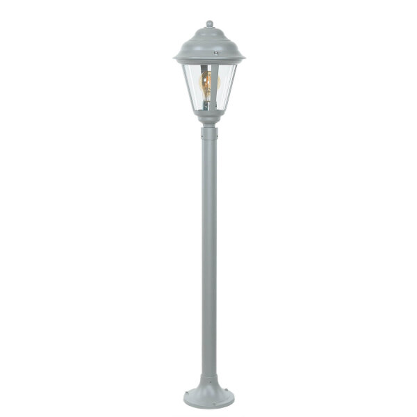 Wegeleuchte Messing in Grau 100 cm E27 Rustikal E27
