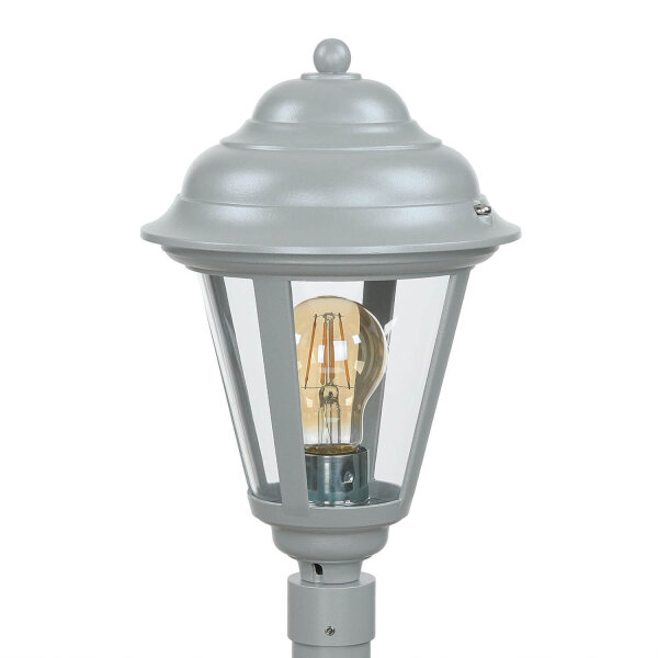 Wegeleuchte Messing in Grau 100 cm E27 Rustikal E27