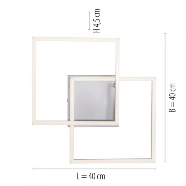 Flexible LED Deckenleuchte in Stahl 3000 K B:35,9 cm