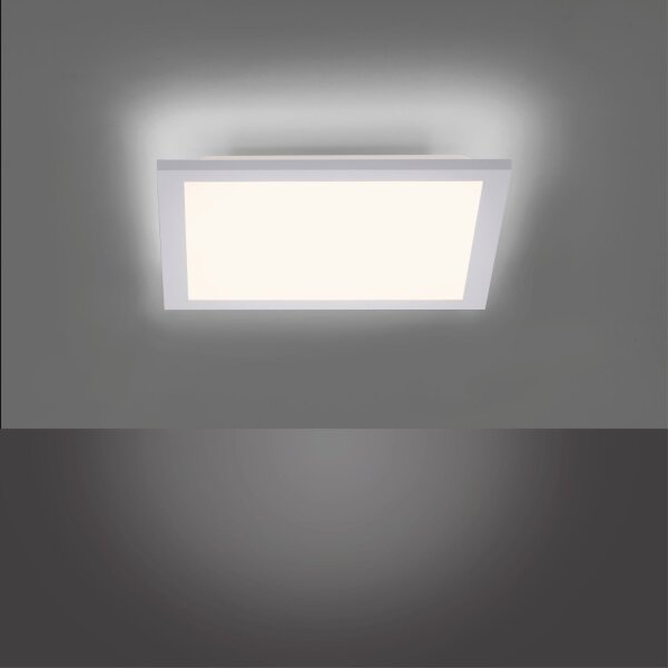 Weiße LED Deckenleuchte flach blendarm B:29,5 cm 3000 K