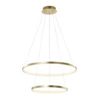 LED Pendelleuchte Ringe in Gold Metall Ø50 cm 3000 K