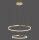 LED Pendelleuchte Ringe in Gold Metall Ø50 cm 3000 K