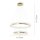 LED Pendelleuchte Ringe in Gold Metall Ø50 cm 3000 K