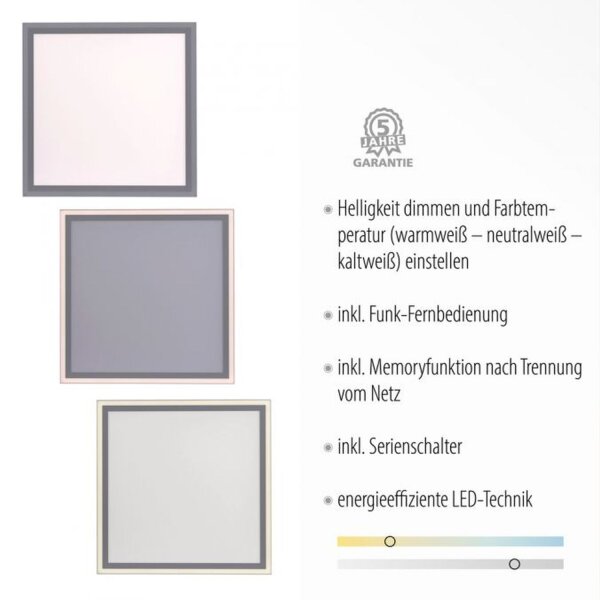 Plafonnier LED à intensité variable Télécommande 2700-5000 K