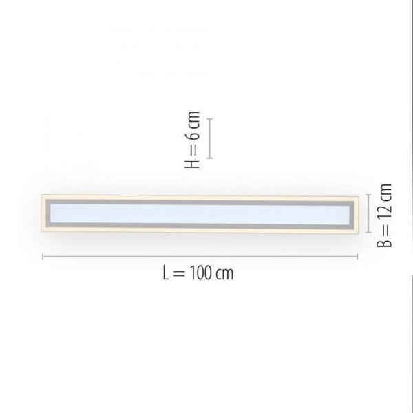 LED Deckenlampe Fernbedienung dimmbar 2000 lm L:100 cm