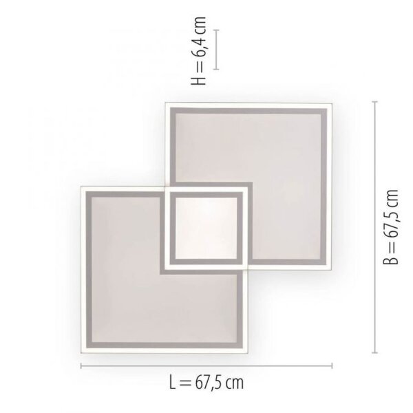 Plafonnier LED à intensité variable Télécommande 6900 lm 67 cm