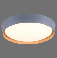 LED Deckenleuchte Grau Natur Ø40 cm 3400 lm dimmbar
