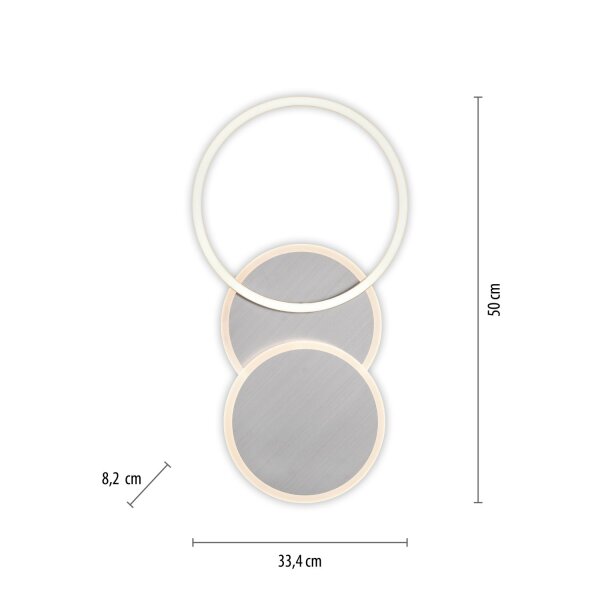 LED Deckenlampe Ring verstellbar Metall 3000K Modern