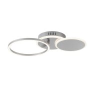 Lampe de plafonnier LED en acier métal blanc chaud...