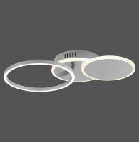 Lampe de plafonnier LED en acier métal blanc chaud...