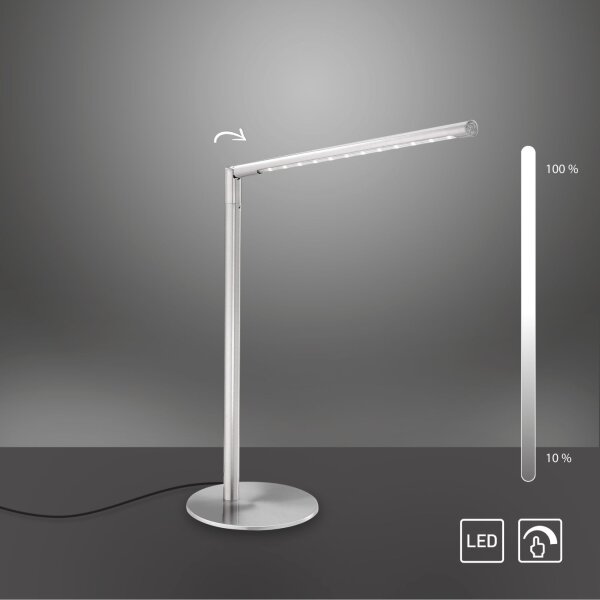 Schwenkbare LED Schreibtischleuchte Metall 5 W dimmbar