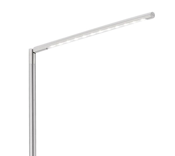 Schwenkbare LED Stehlampe in Stahl 3000 K dimmbar