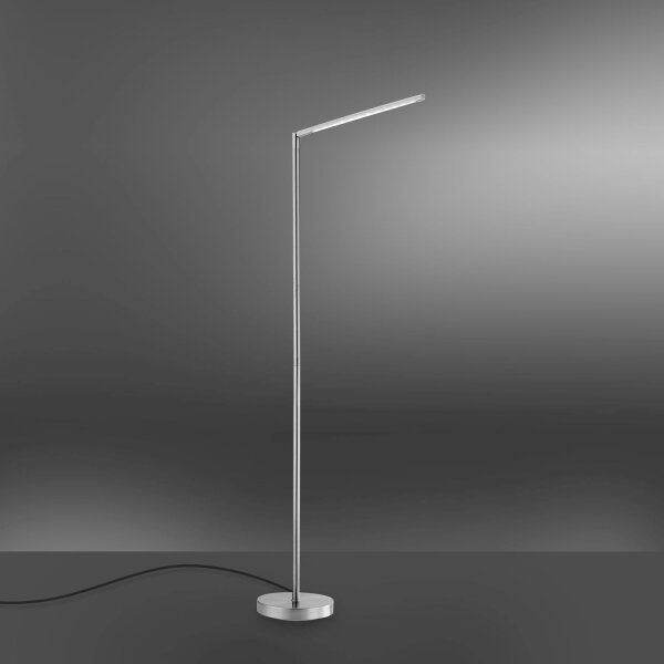 Schwenkbare LED Stehlampe in Stahl 3000 K dimmbar