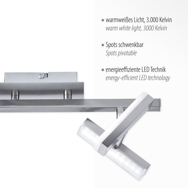 LED Deckenspot in Stahl Metall beweglich 225 lm 39 cm
