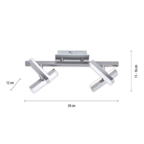LED Deckenspot in Stahl Metall beweglich 225 lm 39 cm