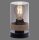 Blendarme Lampe de table verre fumé bois E27 H:18 cm petite