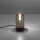 Blendarme Lampe de table verre fumé bois E27 H:18 cm petite